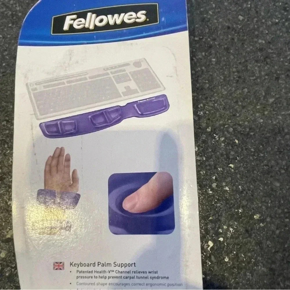 Fellowes Keyboard Pad With Palm Support Health V Microban - Picture 4 of 5